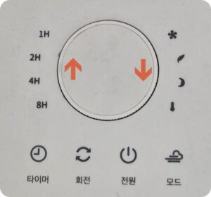 르젠 선풍기 다이얼